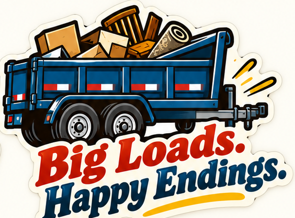 Load Daddy trailer full of junk